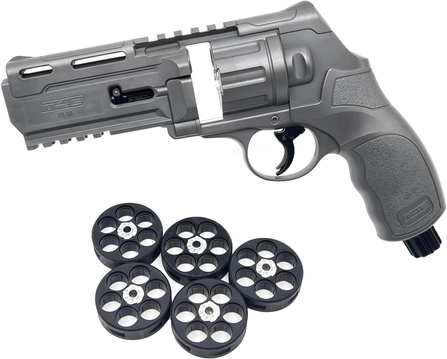 Umarex T4E TR50 Revolver - .50 Caliber Training Pistol | Combat Gray Paintball Marker