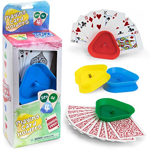 Triangle Card Holders for Playing Cards - 4 Pack