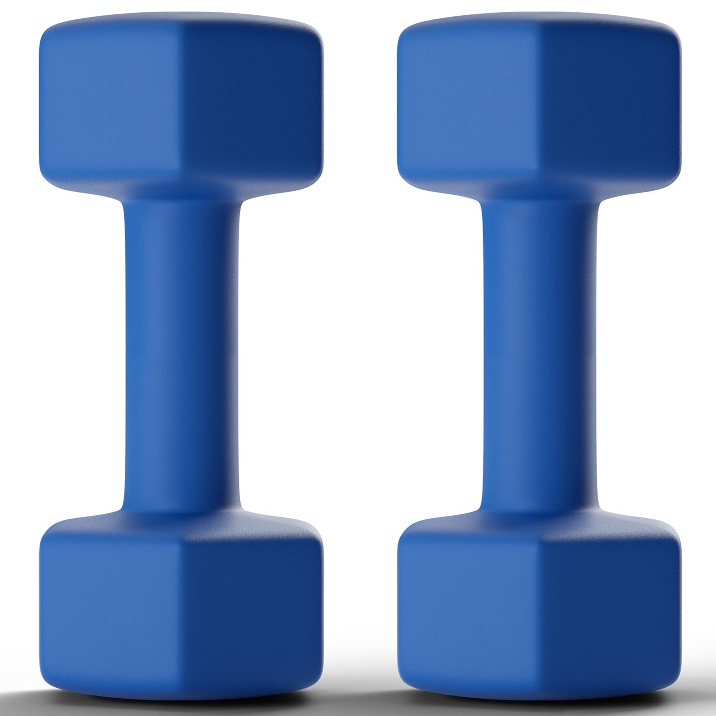 GRETERST Dumbbells Set Rubber Coated Hex Hand Weights Exercise & Fitness for Home Gym Workouts Strength Training Equipment, Blue, 8LB