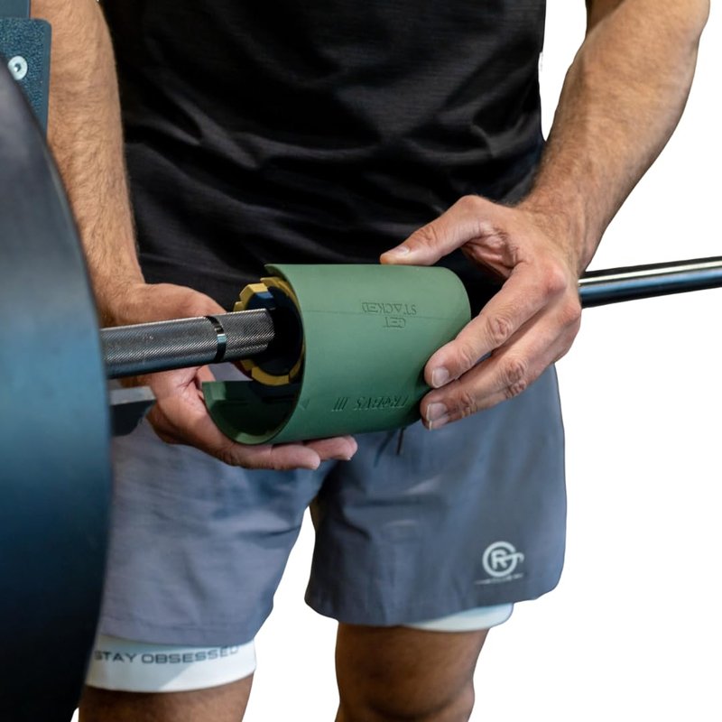Tribus - Thick Grips for Dumbbells and Barbells, 2.05" & 2.44" Thick Dumbbell Grips for Men and Women, Extreme Arm & Forearm Builder Grip Strength, Barbell Grip for Weight Lifting