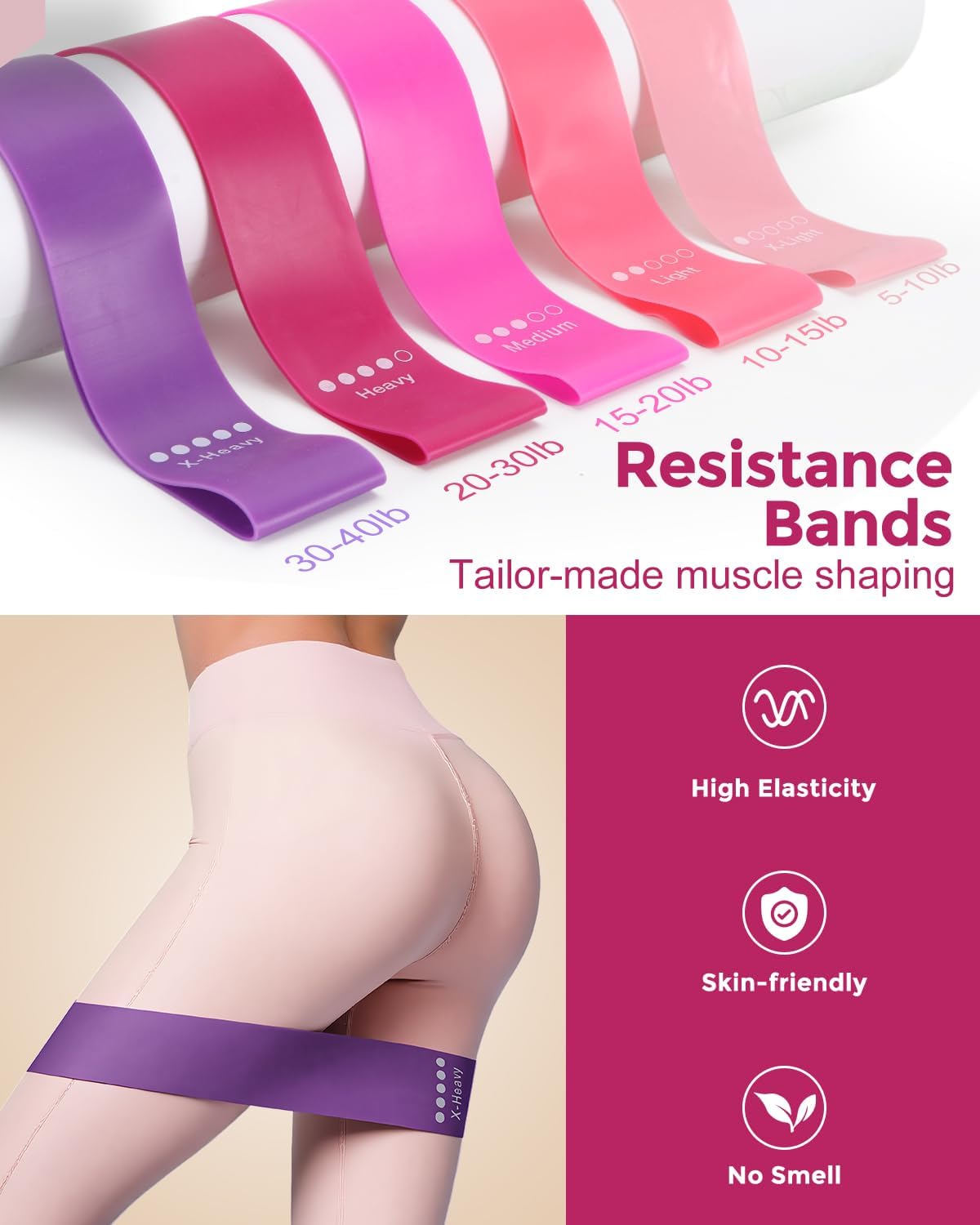 Pilates Essentials Kit for 5.2-5.7 FT Women, 14'' Magic Circle Home Pilates Equipment Ring and Ball Set, 5 Resistance Bands Workout Guide for Balanced Resistance Full-Body Workout Set for Beginners