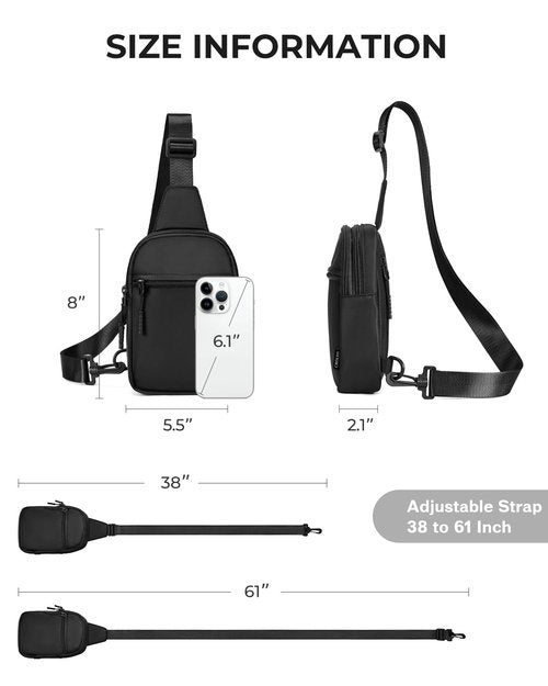 CHOLISS Small Crossbody Bags for Women and Men, Sling Backpack Travel Bag Nylon