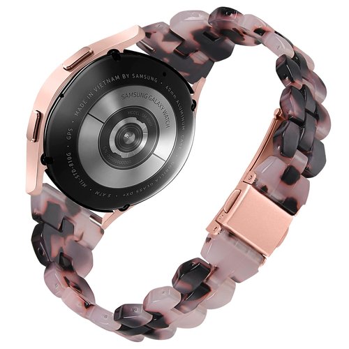 Chofit Slim Resin Band Compatible with Garmin Venu 2Plus/Venu Sq/Venu Dressy Fashion Lightweight Strap Replacement with metal buckle for Vivoactive 3/Approach S40//Forerunner 245 645 (Tortoise)