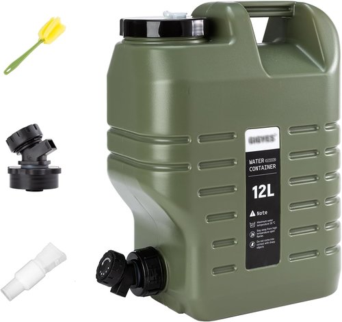 Camping Water Jug - 3.2 Gallon Food Grade Tank with Spout | No Leakage for Picnics & BBQs
