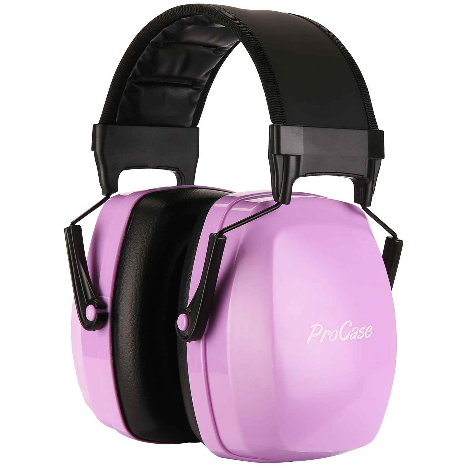 ProCase Noise Cancelling Ear Muffs SNR 33dB, Ear Hearing Protection Headphones for Adults, Sound Proof Ear Defenders for Work, Mowing, Shooters Shooting Gun Range, Construction -Purple
