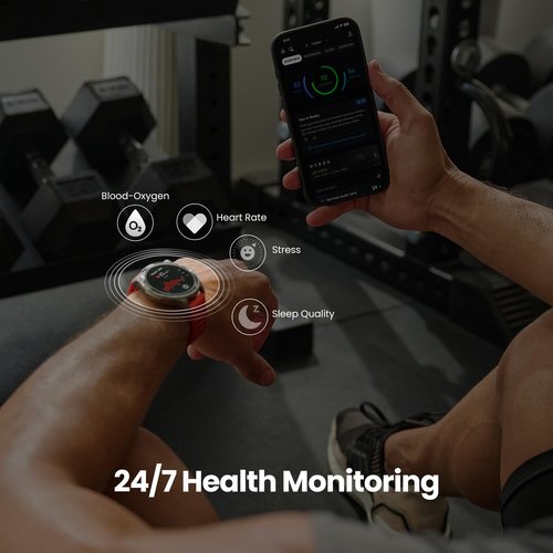 Amazfit Balance 2 Smart Watch - 47mm AMOLED Display, Dual Band GPS, 21-Day Battery Life | Heart Rate & Sleep Tracker