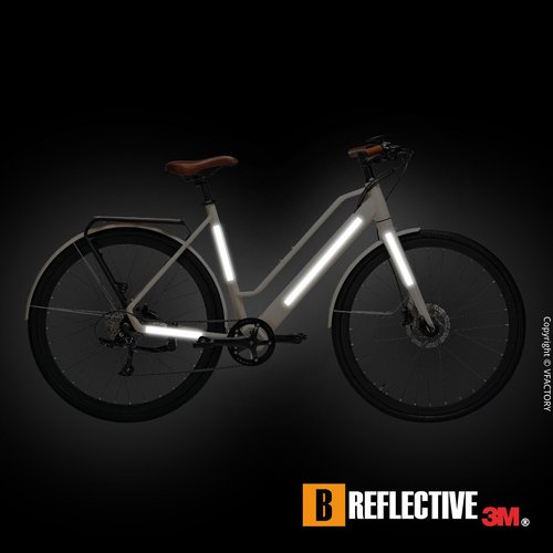 B REFLECTIVE - Set of 8 Retro Reflective Stickers for Scooters, Bikes, Motorcycles,... - Multi Support Strips - High Visibility - 3M Technology™ - Maximum grip