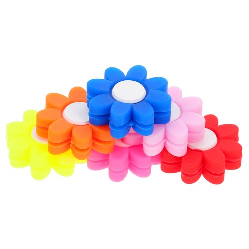 Gogogmee Flower Shape Tennis Racket Vibration Dampener Silicone Shock Absorber 6 Pieces Compact 0.98 Inch Tennis Accessory for Reduced String Shock