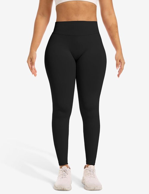 Ieumaz Scrunch Butt Lifting Leggings - Seamless Mid Waist Tummy Control Yoga Pants for Women
