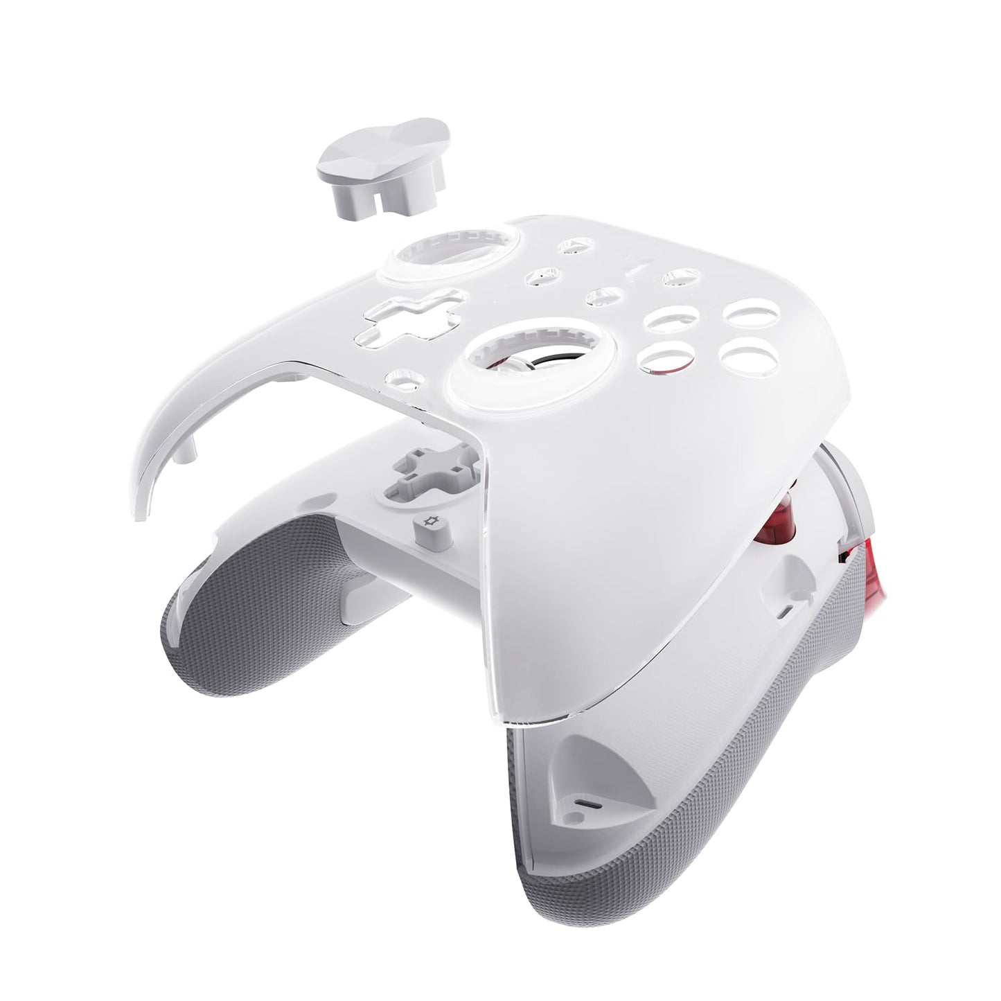 MOBAPAD Huben2 Wireless Switch Controller Pro – PC Controller with ALPS Linear Motors, Pro Controller Switch, Omron Mechanical Buttons, 6-Axis Motion (White)