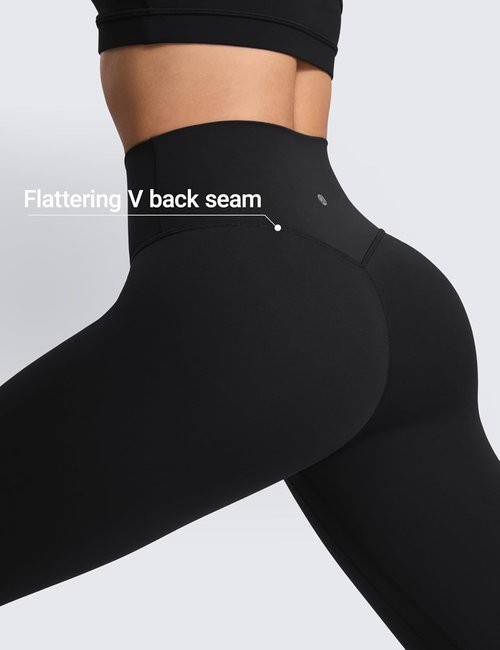 CRZ YOGA SculptAir Yoga Leggings - High Waisted, No Front Seam, Buttery Soft | 25" Length for Ultimate Comfort