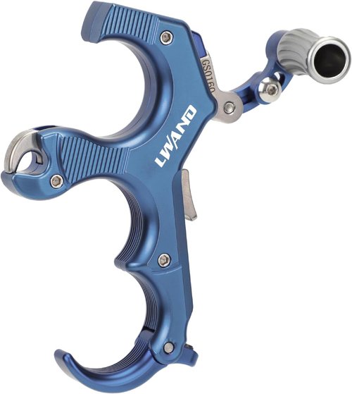 LWANO Thumb Bow Release - Adjustable 3 & 4 Finger Archery Release Aid with Trigger Travel Control