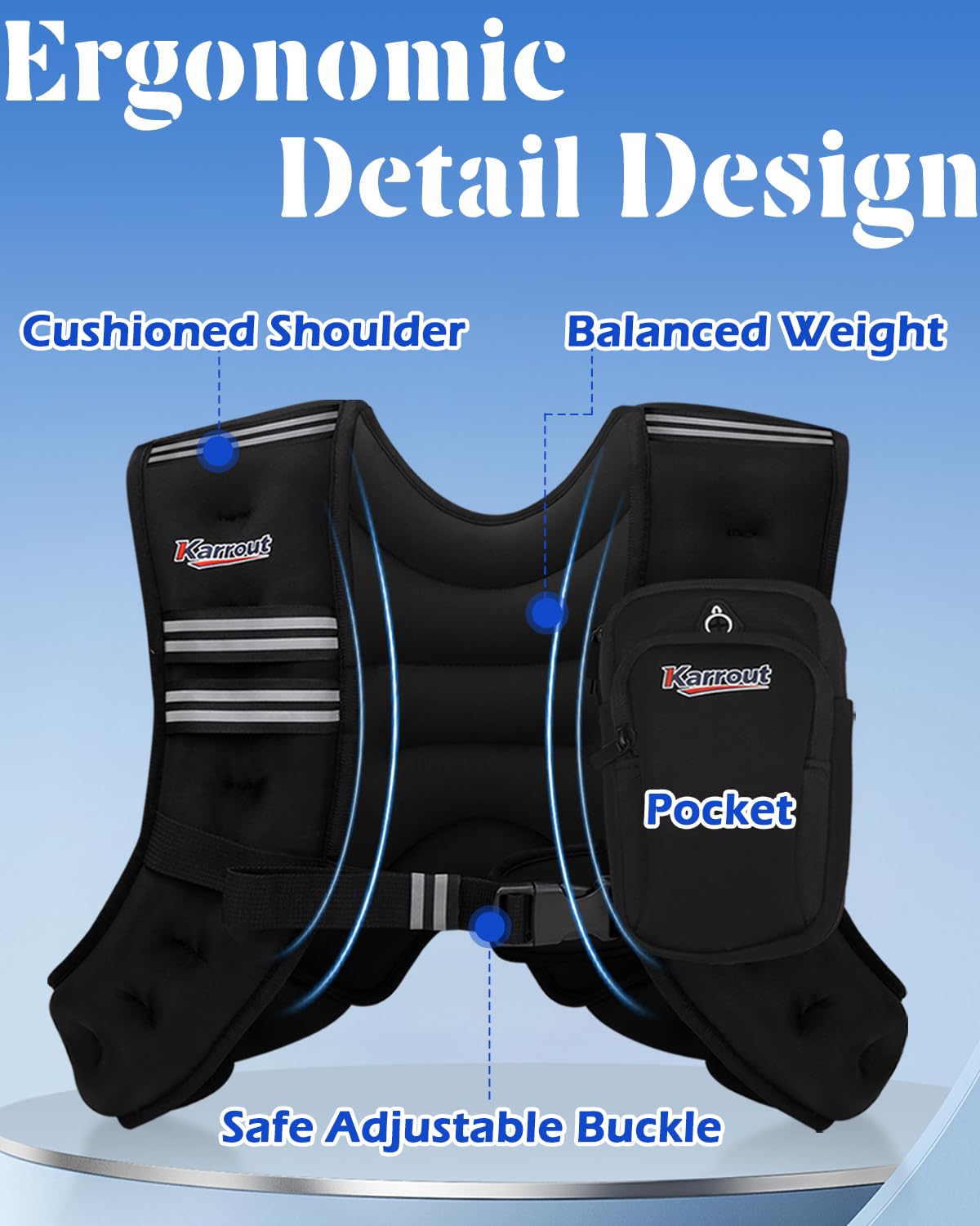 Weighted Vest for Women Men Kids 12lb Body Weight Vests with Pocket and Reflective Stripe and Adjustable Buckle for Running, Strength Training, Jogging, Walking，Training Workout