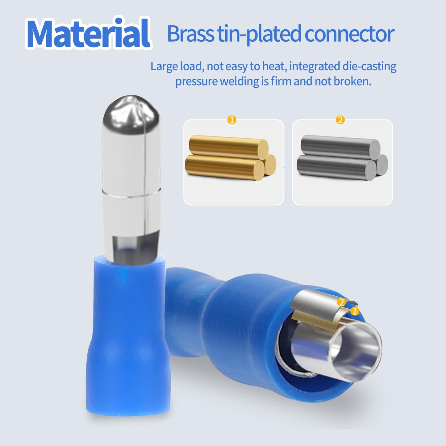 TYJ Bullet Wire connectors Kit with Crimp/Stripping/Cutting Multifunction Wire Crimping Tool 22-10 AWG Male and Female Electrical Wiring Crimp Terminal Connectors Kit
