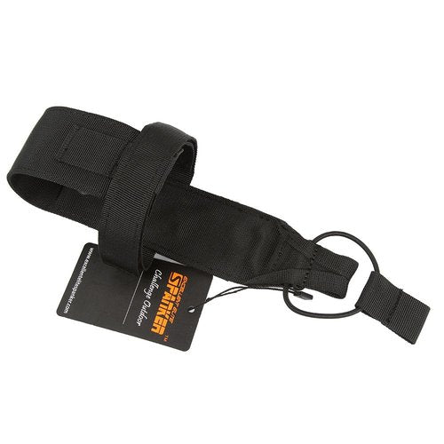 EXCELLENT ELITE SPANKER Tactical Military Portable Belt Bottle Holder Pouch Molle Adjust EDC Water Bottle Carrier for Hunting Walking Running Traveling (Black)