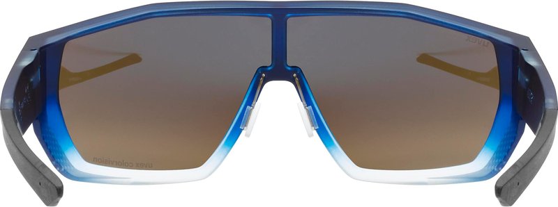 uvex contrast enhancing sports sunglasses for hiking/running/cycling with UV protection, for women & men, mtn style CV, Blue Matt Fade/Blue, one size