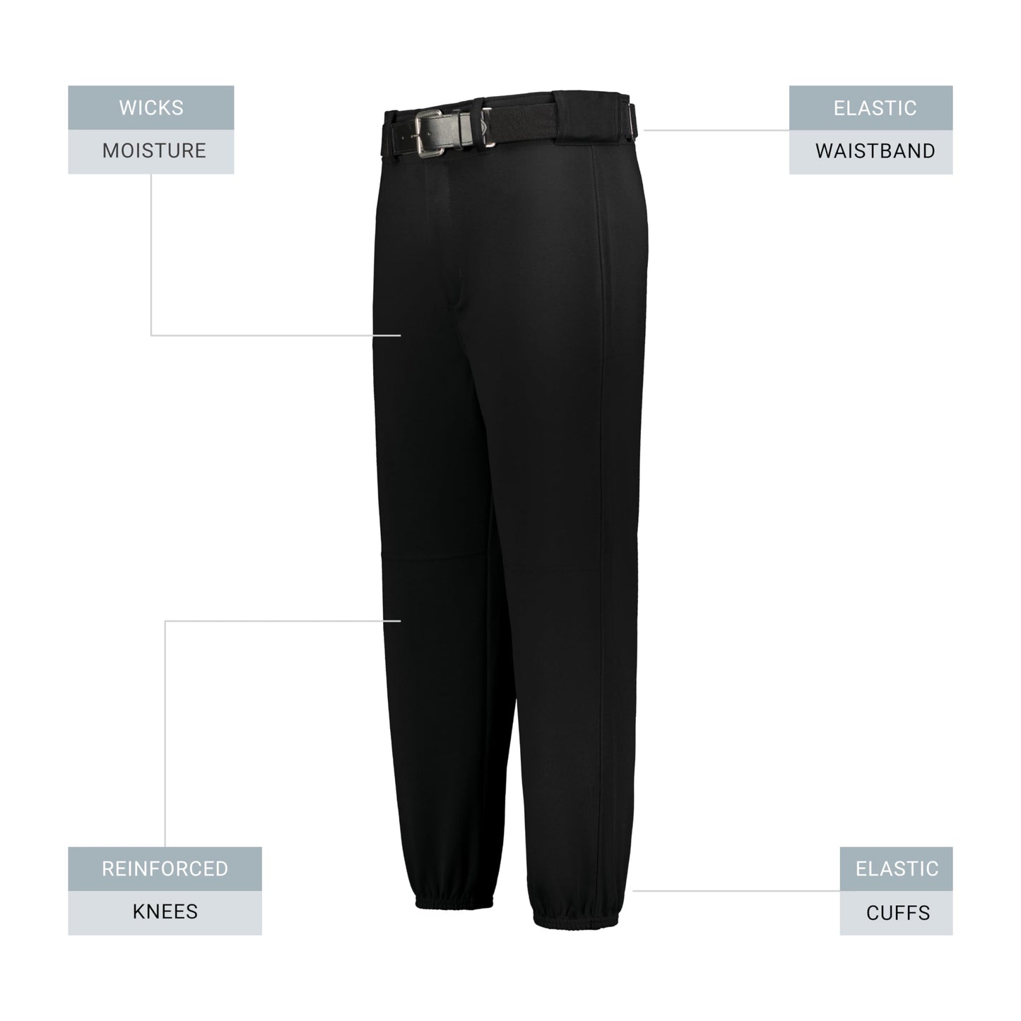 Augusta Sportswear Youth Gamer Classic Baseball Pant Black M