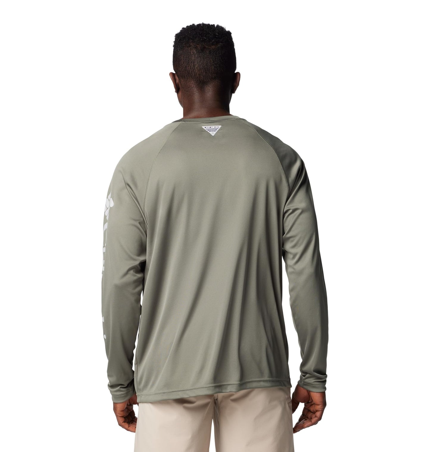 Columbia Men's PFG Terminal Tackle Long Sleeve Fishing Shirt, Cypress/Cool Grey Logo, X-Small