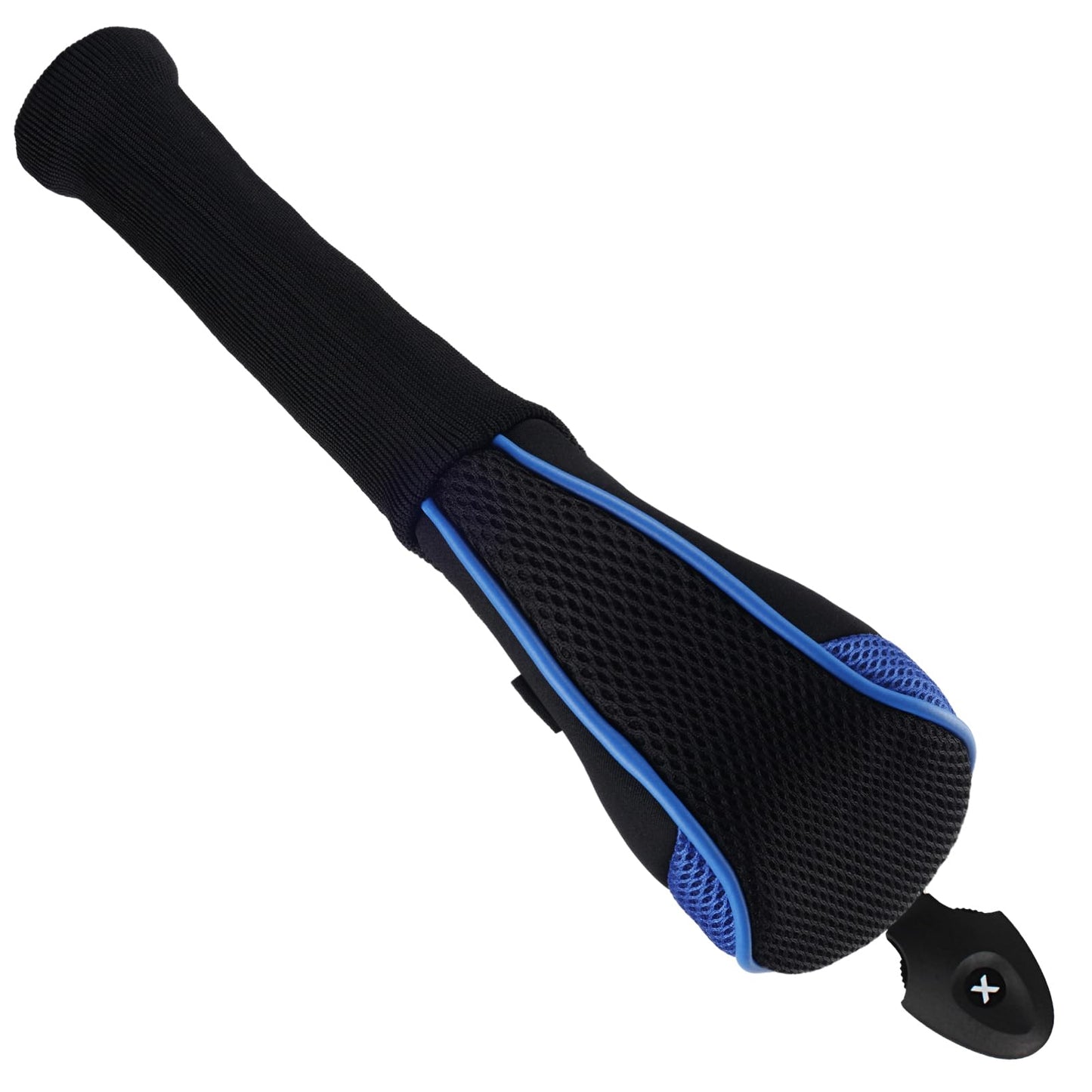 Andux 4 Pack Long Neck Golf Hybrid Club Head Covers Black/Blue