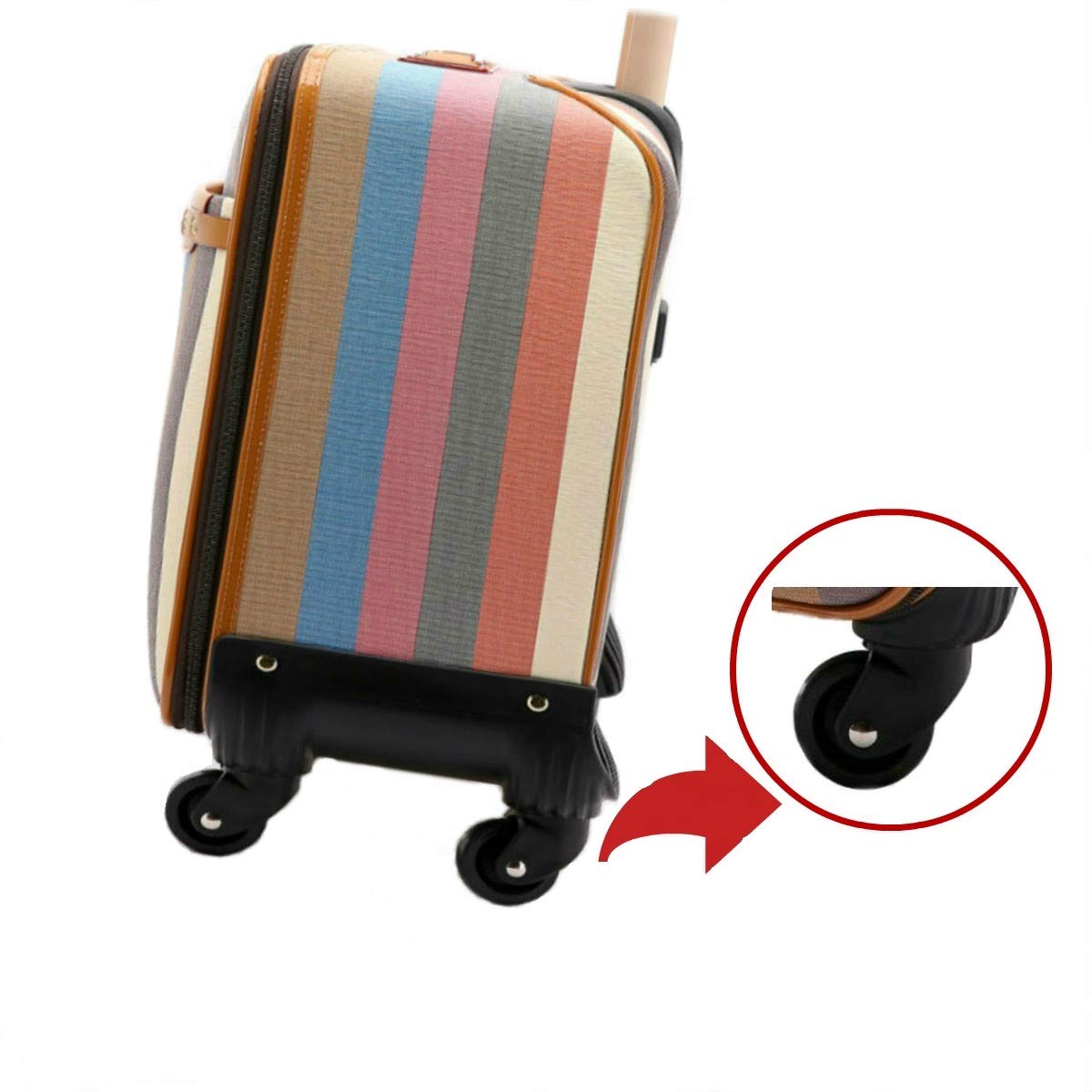 ORO 1 Pair Luggage Wheels Replacement 64 * 22mm Case Wheels with 8mm Bearings for Suitcase and Inline Outdoor Skate and Caster Board