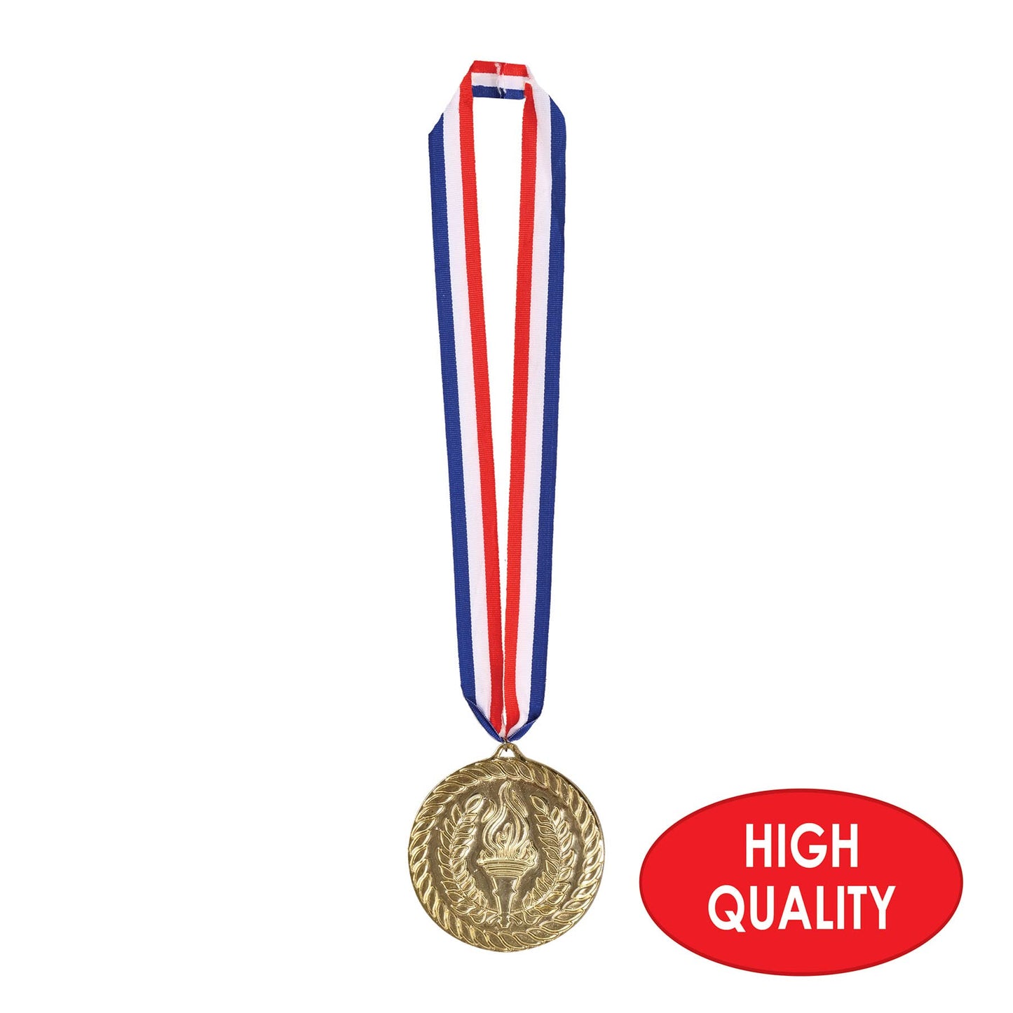 Beistle Gold Medal with Ribbon, 30-Inch