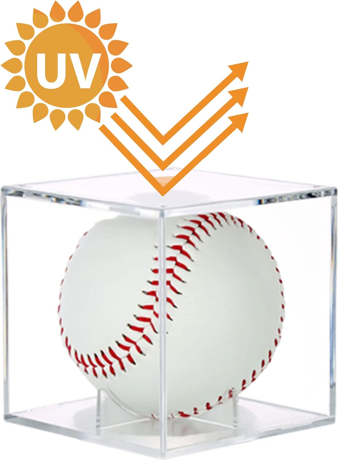 Skiennix Baseball Display Case - UV Protected Acrylic Cube for Memorabilia | 2 Pack