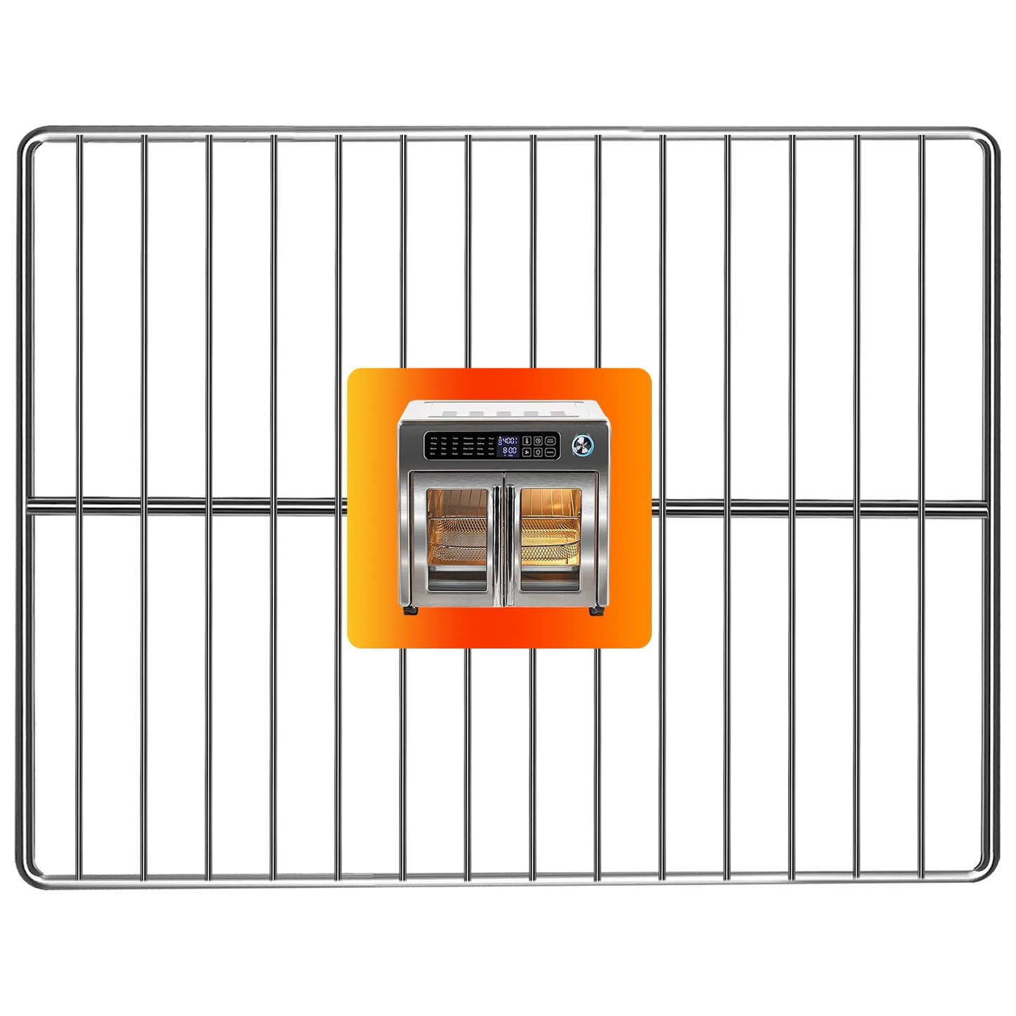 GWY Air Fryer Wire Rack for Emeril Lagasse 26 QT Extra Large Air Fryer, 12.5''*11.5'' Stainless Steel Air Fryer Replacement Parts Accessories Roasting Steamer Grill Racks