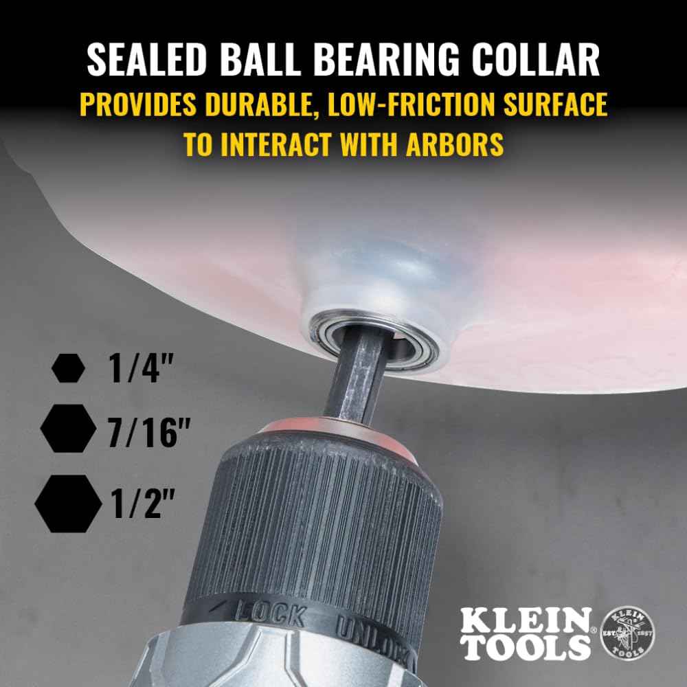 Klein Tools 31101 Collapsible Hole Saw Dust Bowl, Ideal for Overhead Can and Recessed Lighting, Fits Hole Saws up to 6-3/8-Inch, Arbors up to 1/2-Inch