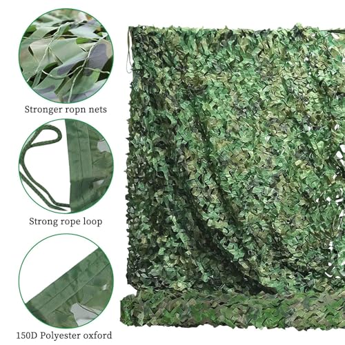 Sposuit Woodland Camouflage Netting 5ft x 50ft for Hunting & Decor