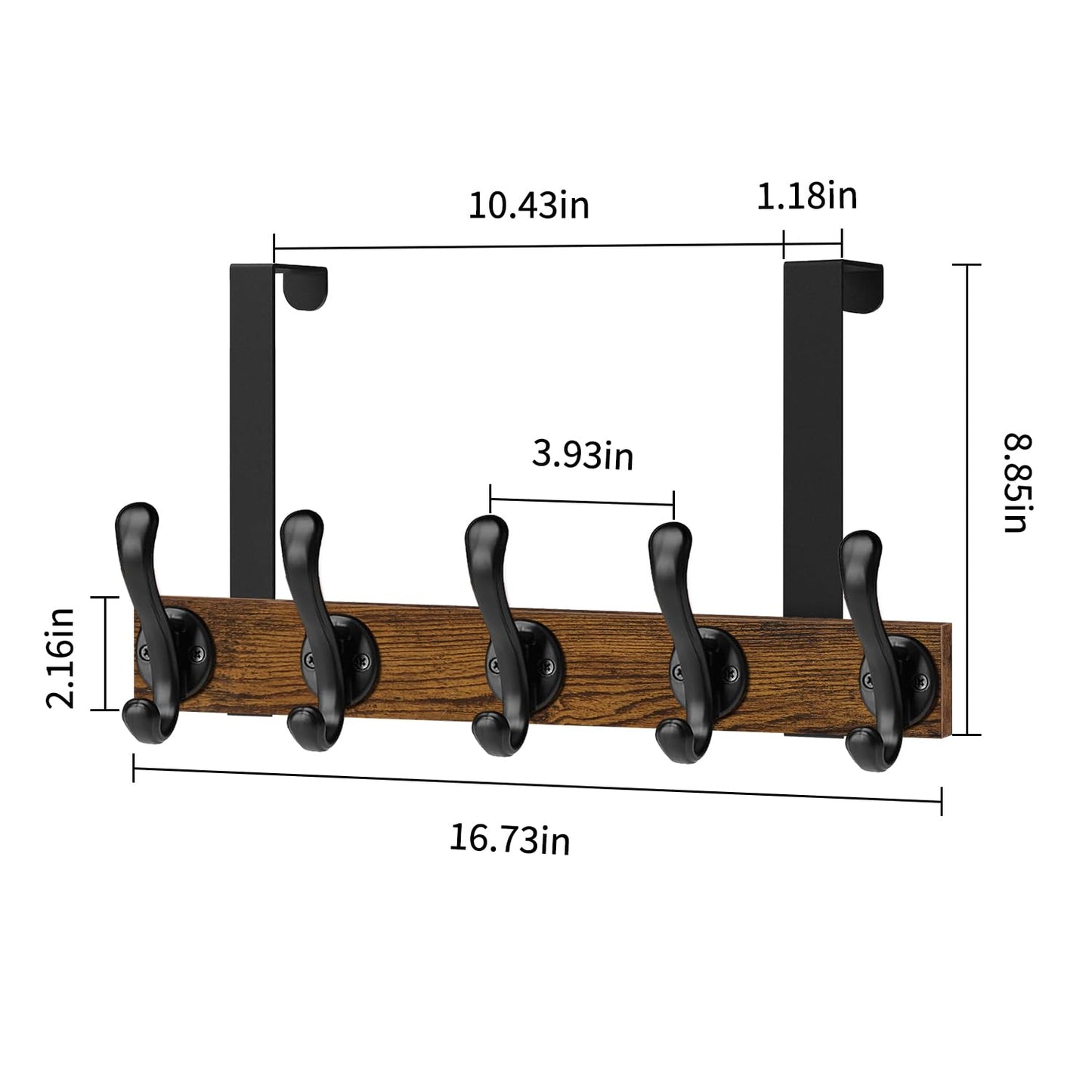 YINMIT Over The Door Hooks, Heavy Duty Over Door Hanger Hook, Over Door Towel Rack, Door Hanger, Door Coat Hanger for Hanging Towels, Clothes, Hats, Back of Bathroom Door