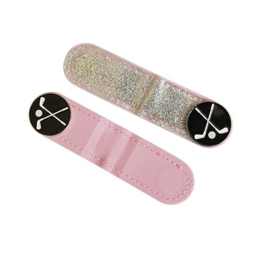 GOLTERS Glitering PVC Golf Hat Clip with Ball Marker (2 Hat Clip and Golf Ball Markers)