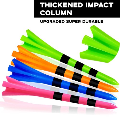 Plastic Tees 120 Pack,3-1/4 INCH Unbreakable Long Blue Tees with 20 Short Golf Tee Bulk,Low Friction and Resistance