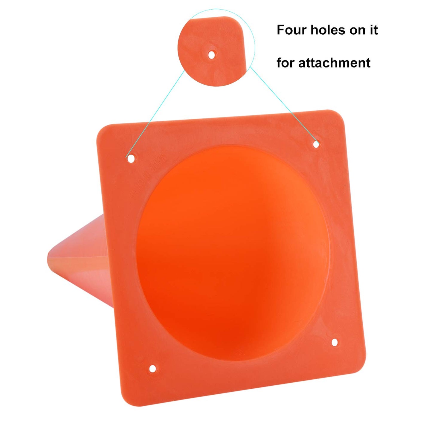 15 Inch Traffic Safety Cones, [7 Pack] Orange Parking Cones Training Cones, Plastic Cones for Indoor/Outdoor Activity & Festive Events