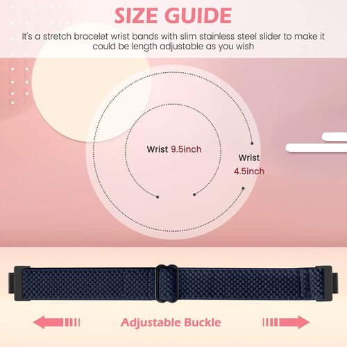enkic Elastic Watch Band Compatible with Fitbit Inspire /3/2/HR/Ace 2/3, Soft Nylon Sport Wristband Replacement Straps For Women & Men