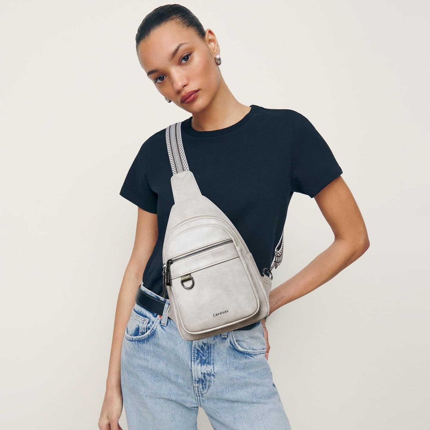 Skiennix 7L Sling Bag - Vegan Leather Crossbody Purse with Anti-Theft Design | Travel-Friendly Backpack
