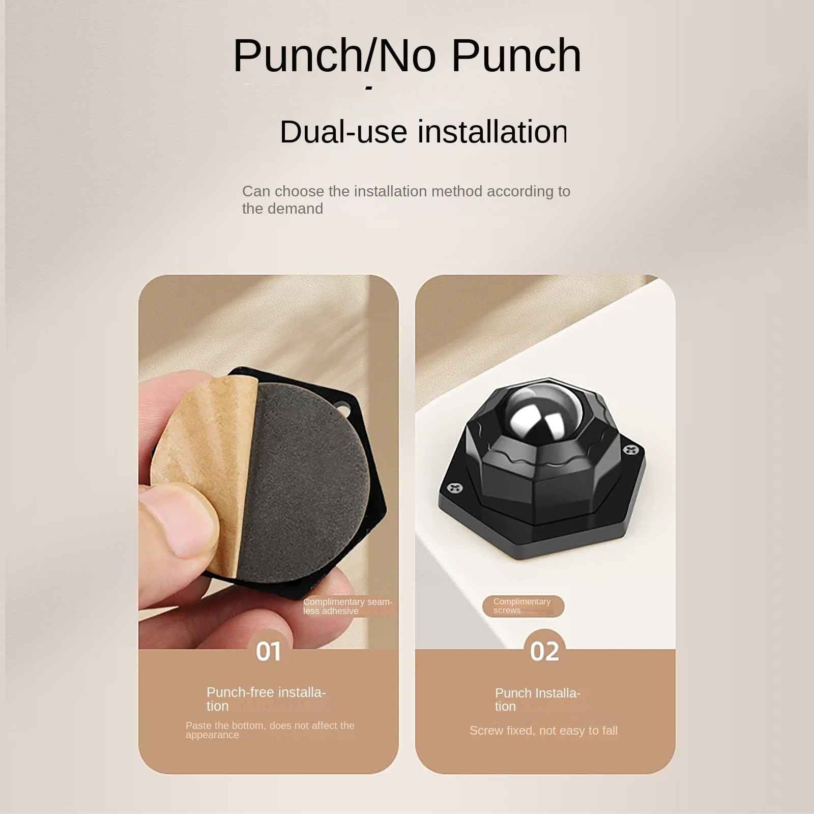 12 Pack Self Adhesive Caster Wheels, Swivel Wheels for Furniture, Load Capacity 30 LBS Per Caster Wheels 1 Inch, Low Profile Paste Universal for Storage Box, Small Appliance Storage Bins (Black, 12)