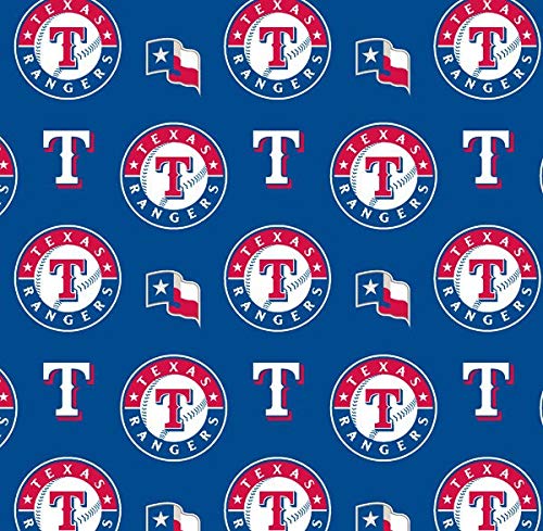 Texas Rangers MLB Baseball Fabric by the Yard - 58" Wide