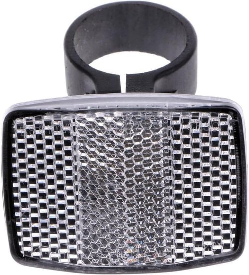 Czhotg Bike Reflectors and Safety Light Set - High-Intensity Prismatic Reflective Strips with Seatpost Mounts, (White)