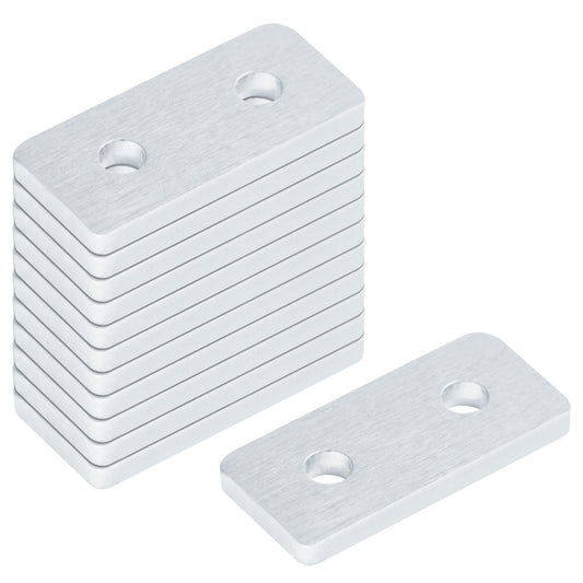 12 Pcs Flat Joining Plates for 2020 T-Slot Aluminum Profile, 2 Hole Straight Plate