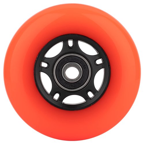 WHEELCOME Inline Skate Wheels with Bearings ABEC-9 and Floating Spacers for Blades Roller Hockey Skates, 85A Indoor & Outdoor, 64mm/70mm/72mm/76mm/80mm Dia, 4-Pack (Orange, 64mm)