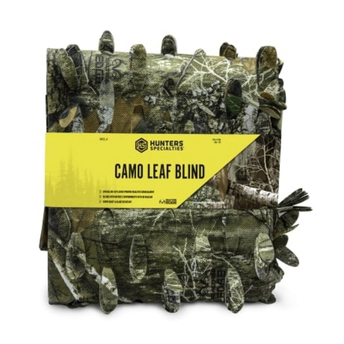 Hunters Specialties Camo Leaf Blind - Hunting Durable Lightweight Quiet Realistic Concealment Camouflage Accessory, Realtree Edge Camo, 56 in X 12 FT
