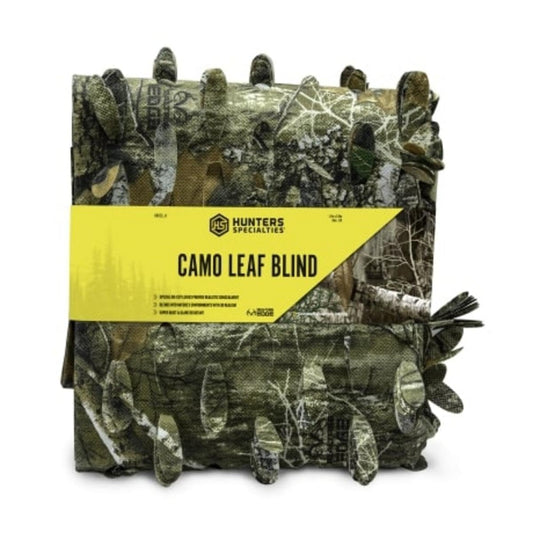 Hunters Specialties Camo Leaf Blind - Hunting Durable Lightweight Quiet Realistic Concealment Camouflage Accessory, Realtree Edge Camo, 56 in X 12 FT