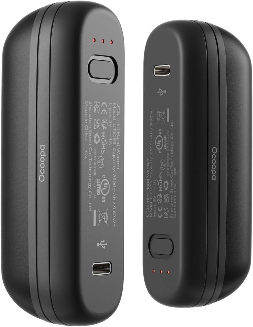 OCOOPA 2-in-1 Magnetic Rechargeable Hand Warmers - Portable Mini Electric Heaters | 2-Pack for Golf & Winter Gifts