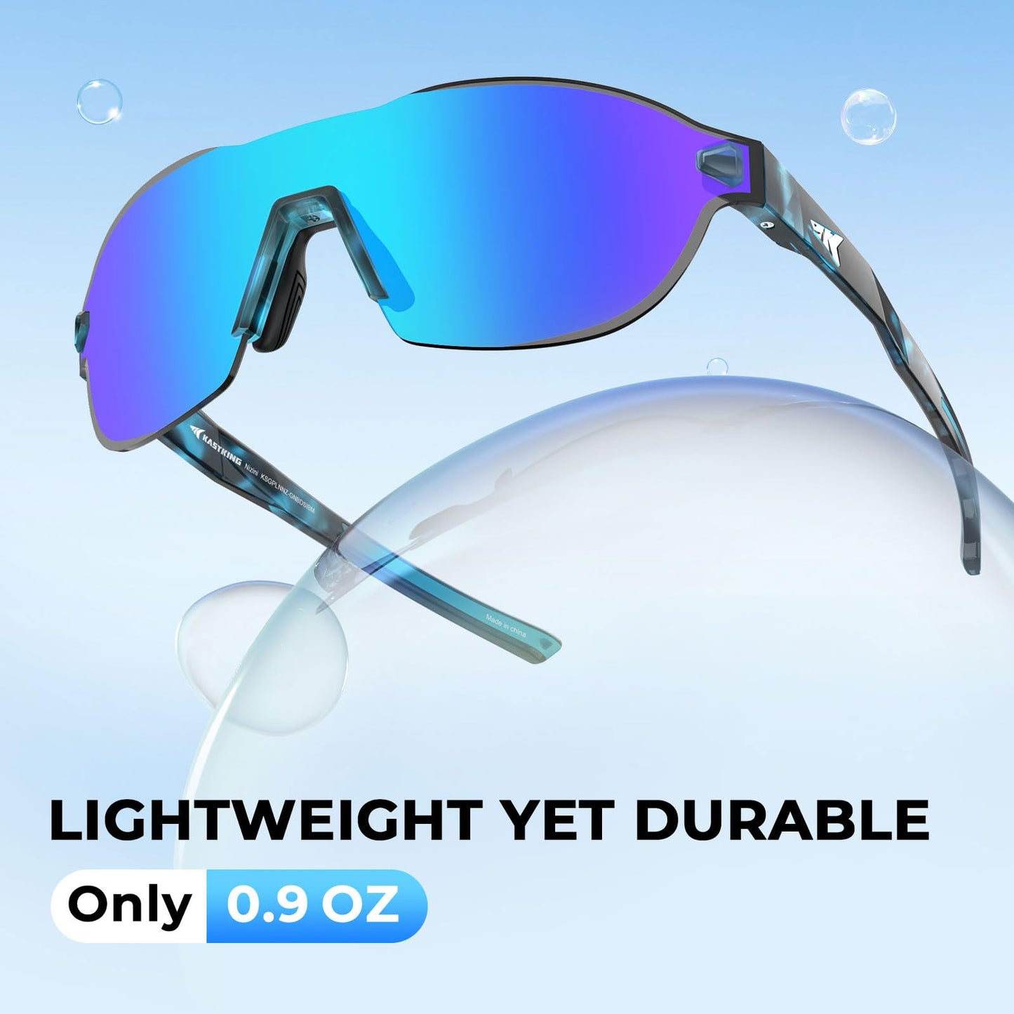 KastKing Nizini Polarized Sports Fishing Sunglasses, Rimless Wrap Design