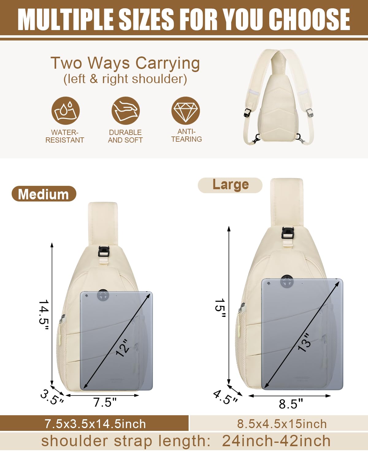 Pritent Crossbody Bags for Women Men Trendy Sling Bag Backpack Chest Bag