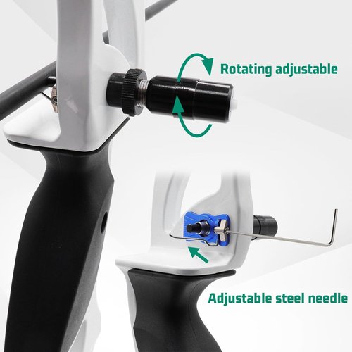 Archery Arrow Rest - Adjustable Magnetic Plunger with Pressure Button for Recurve & Longbow