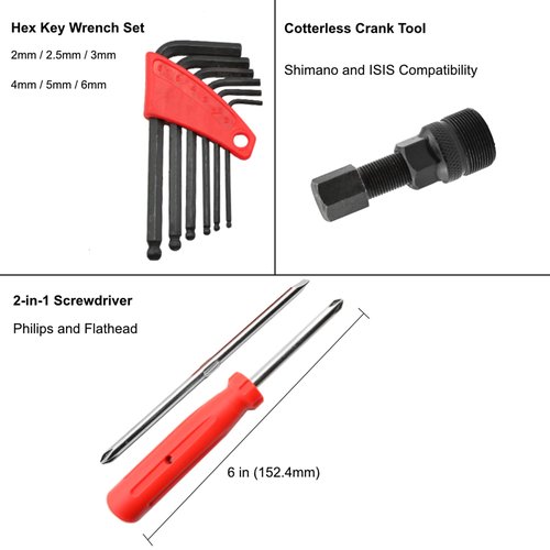 Lumintrail 42 Piece Mountain, Dirt, and Road Bike Repair Tools Kits - Bicycle Maintenance Tool Kit Set with Storage Case
