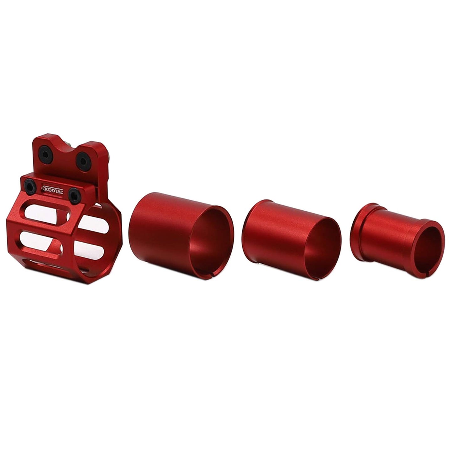 GOODTAC Offset Flashlight Ring Mount for M-System Rail-3 Mounting Inserts Included (Red)