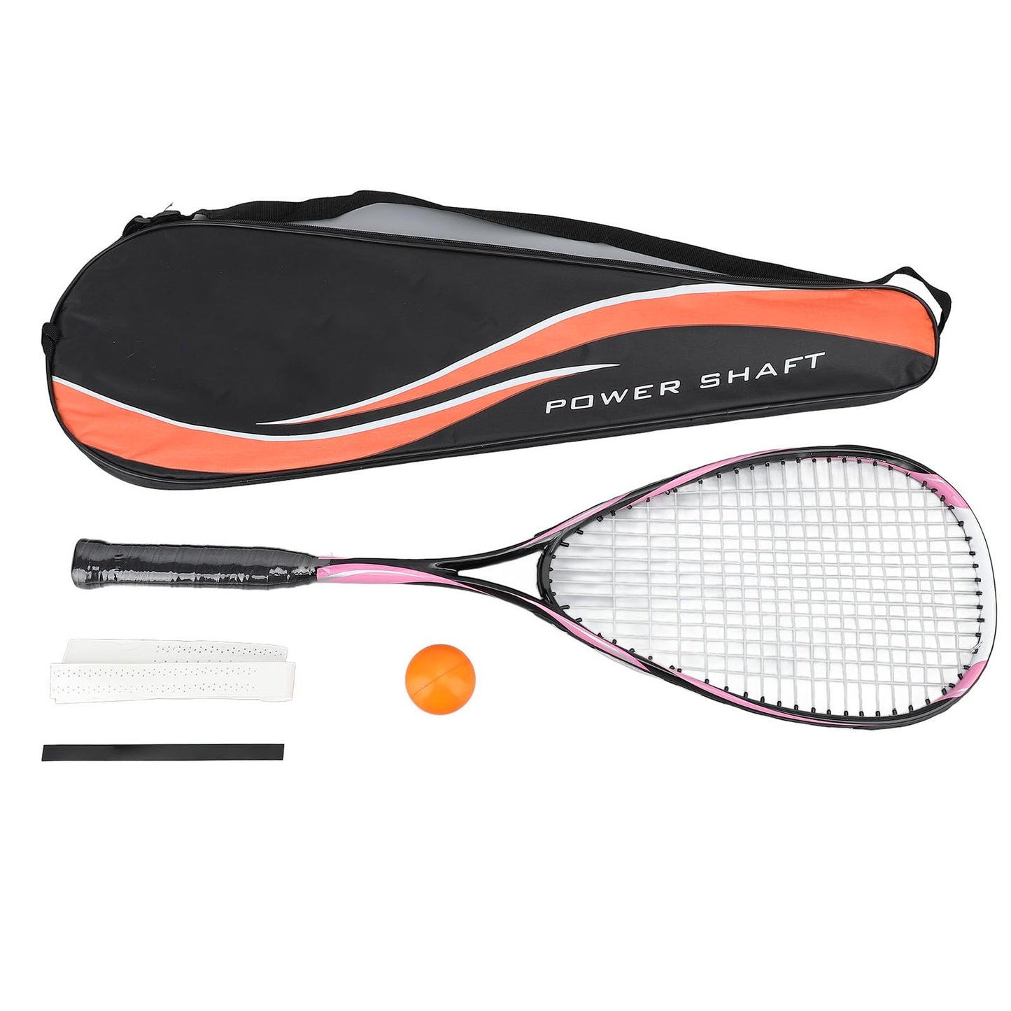 Sports Beginner Squash Racquet,Carbon Lightweight Squash Racket for Gym Park School (Red)