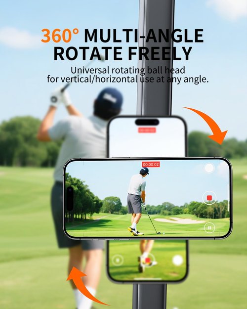 Magnetic Golf Cart Phone Holder Mount | Ultra-Secure MagSafe Compatible for iPhone 12–17 Pro Max & More | Universal Fit for EZGO, Club Car, Yamaha Golf Carts | Premium Golf Gift for Men & Women